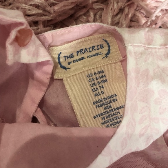 The Prairie pink & white sundress with matching bloomers. Size 6-9 months. - Picture 3 of 3